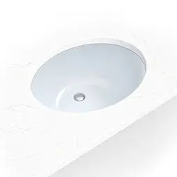 Vanity White Oval Porcelain 1714 19 ½” undermount vanity sink