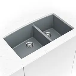 Grey Quartz Double Bowl 60/40-3219 kitchen sink