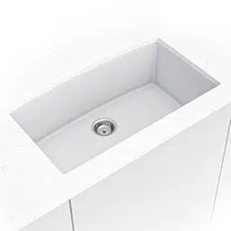 White Quartz Single Bowl 3219