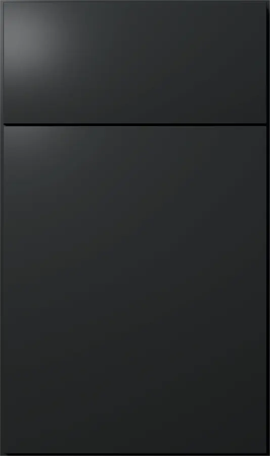 luxe Pitch Black cabinet door sample