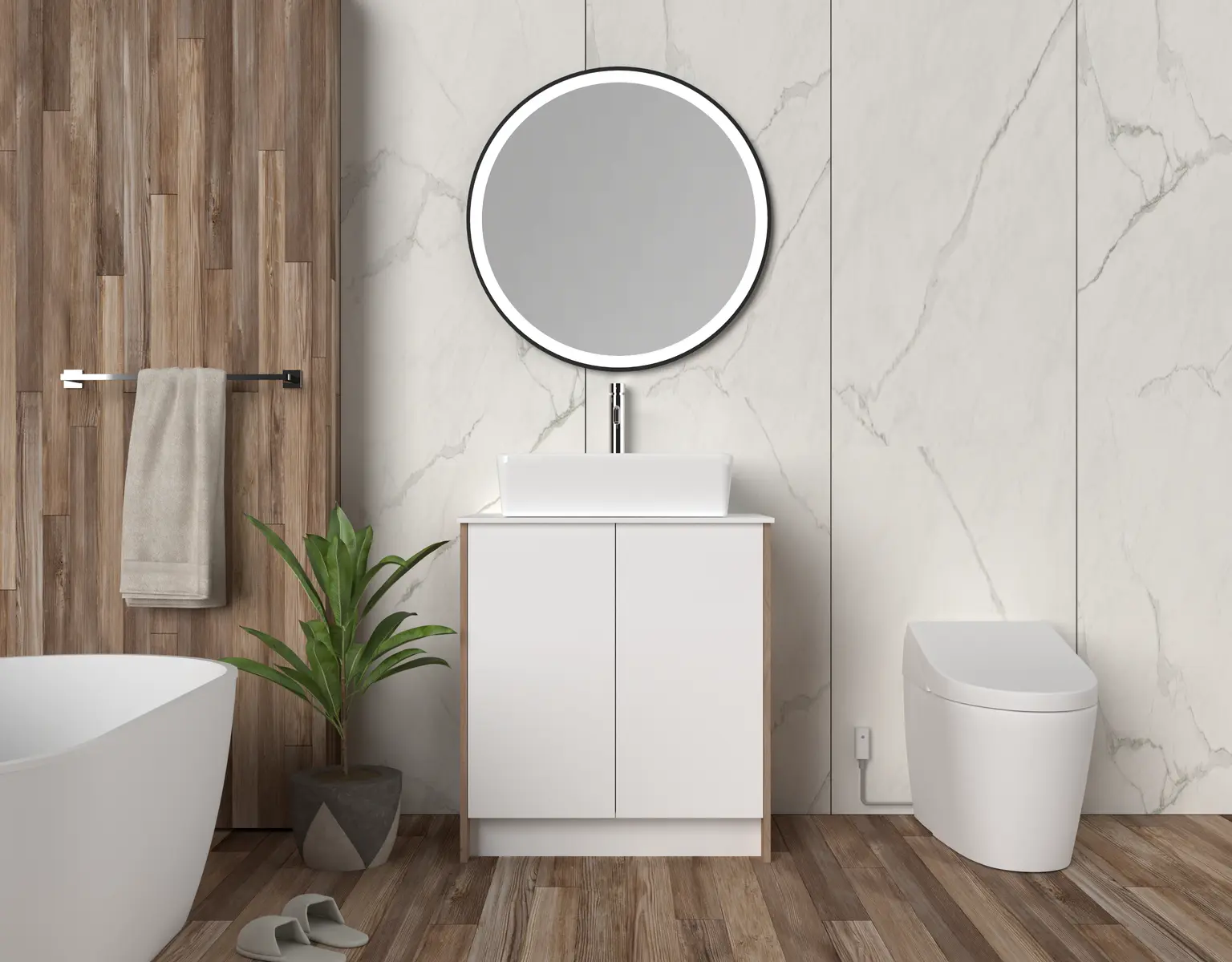 Front view of a Catalina vanity cabinet