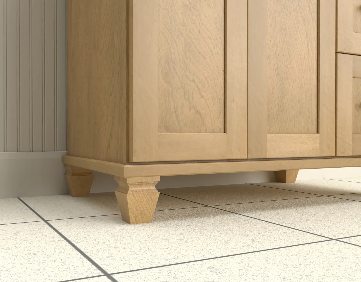 Shaker platform bathroom vanity