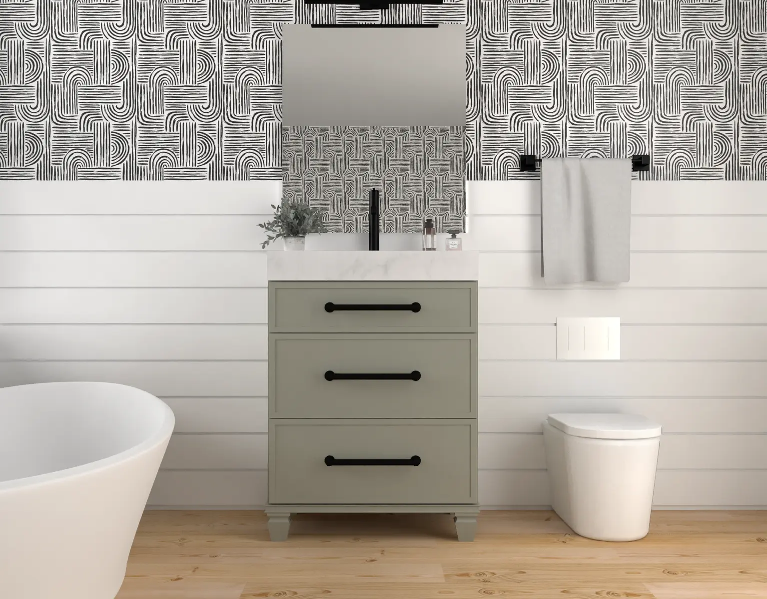 Vera platform vanity cabinet